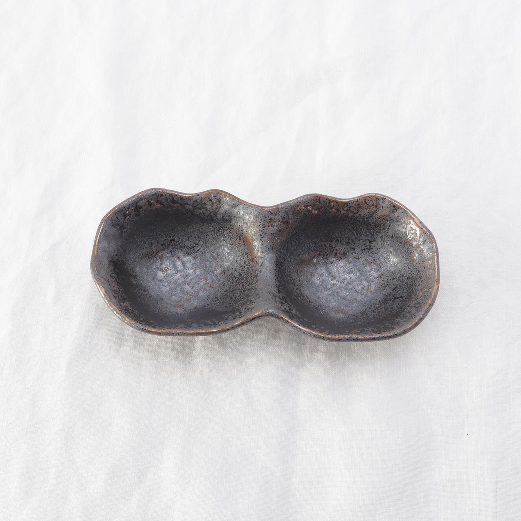 212 KITCHEN STORE「饗の器 2つ仕切り皿 深 BK」|食器・キッチングッズ|