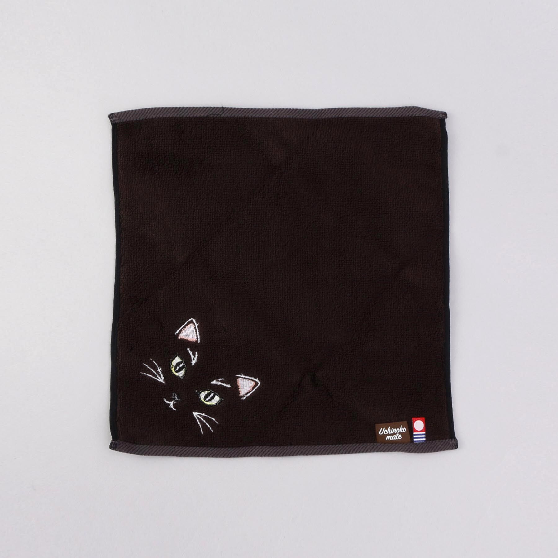 212 KITCHEN STORE「うちの子メイトはんかち 黒猫ブラック」|ハンカチ|