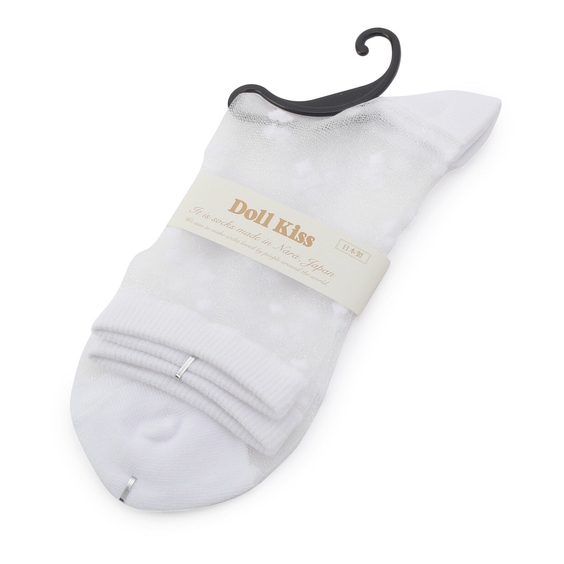 Doll Kiss「テグスドット柄クルーソックス　靴下」|ソックス|ﾎﾜｲﾄ(001)