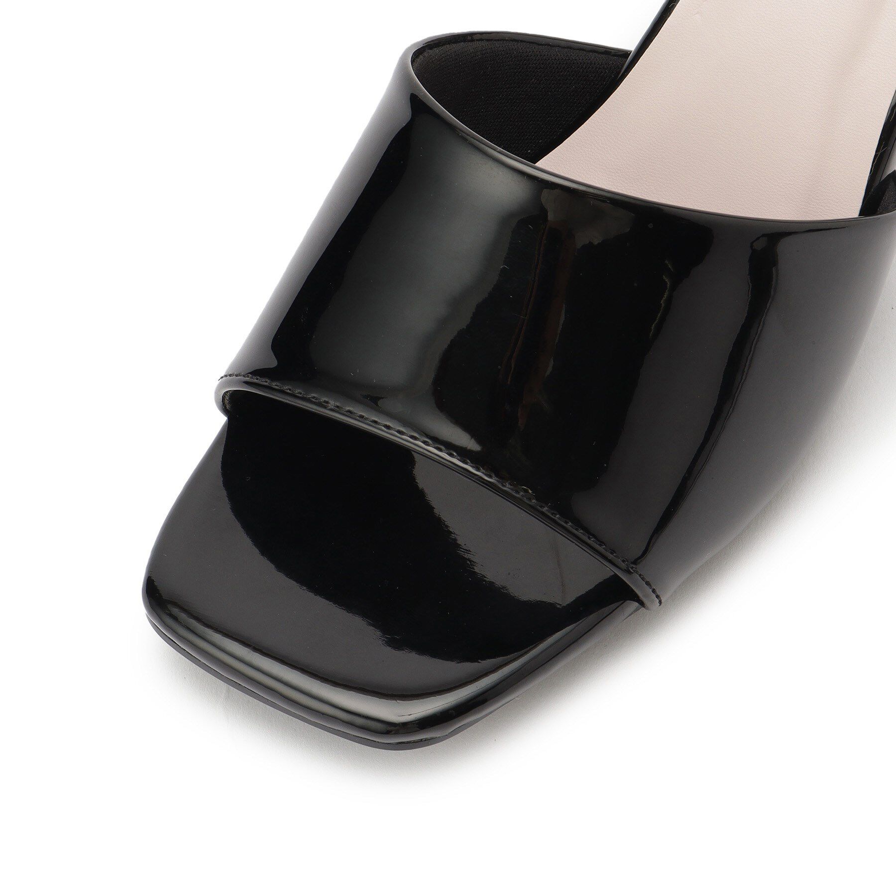 ESPERANZA「スクエアトゥクリアヒールミュール」|サンダル|