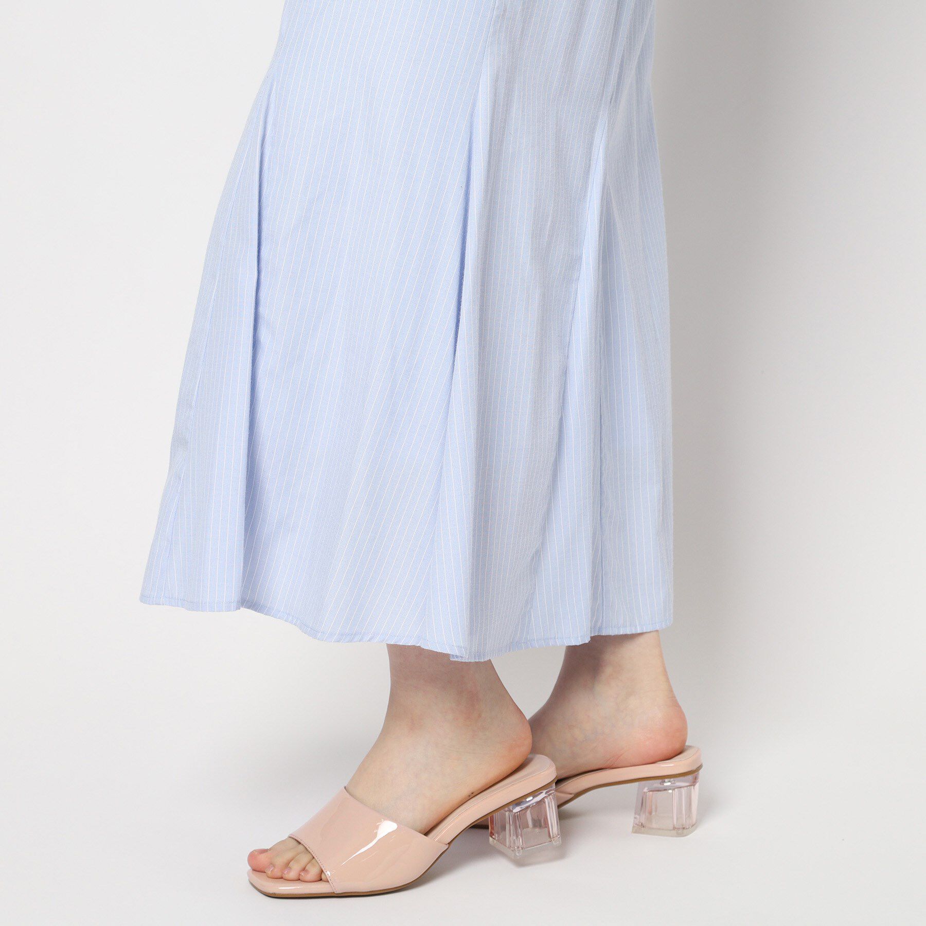 ESPERANZA「スクエアトゥクリアヒールミュール」|サンダル|