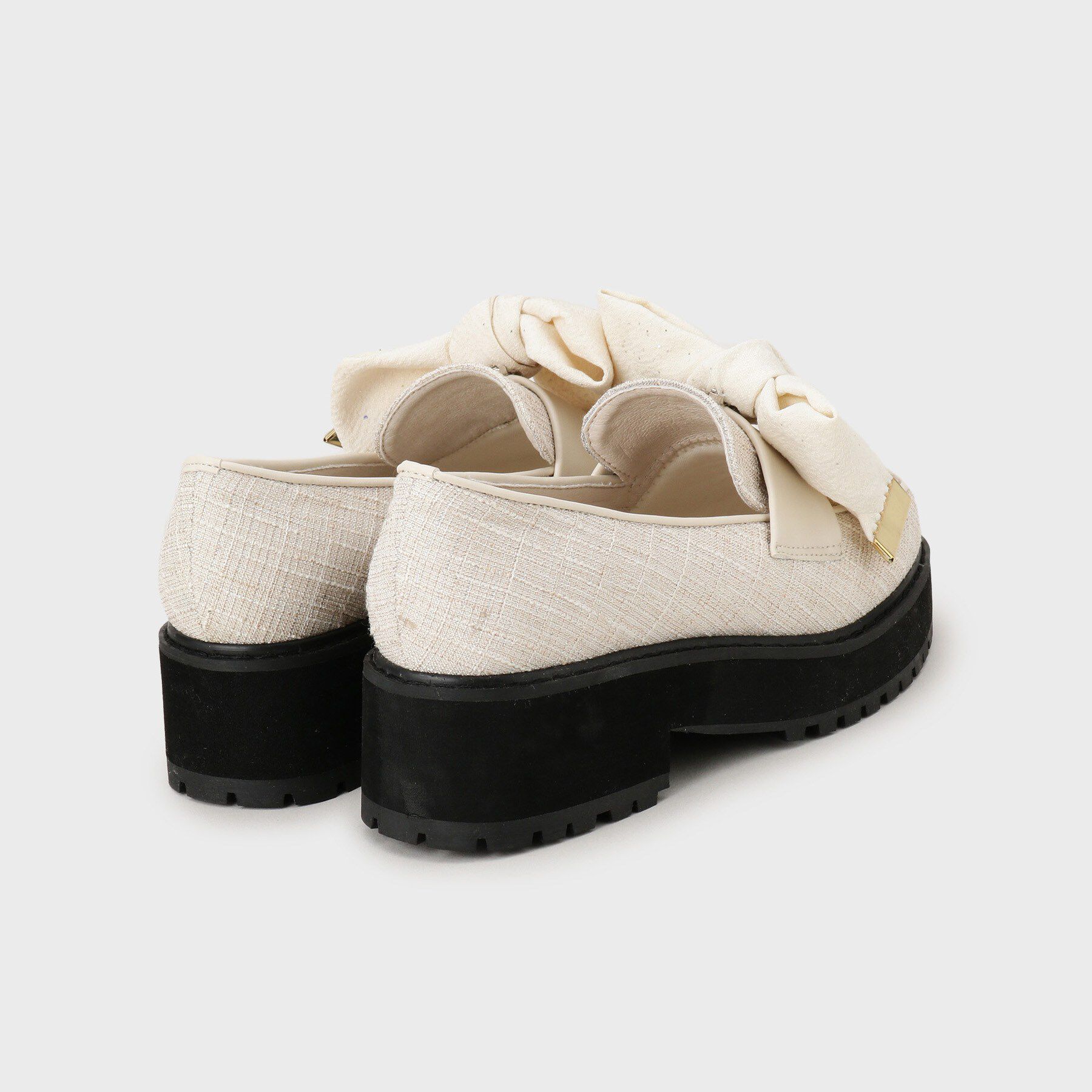 ESPERANZA「晴雨兼用リボン厚底ローファー」|パンプス|