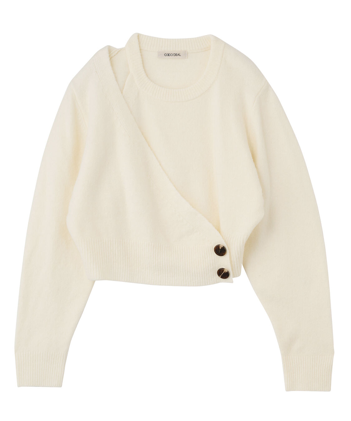 COCO DEAL「レイヤード風アシメニット」|ニット・セーター|