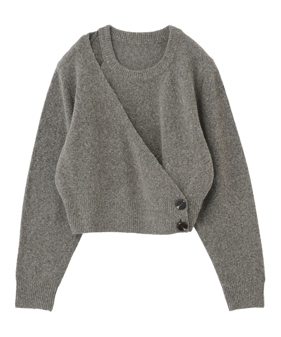 COCO DEAL「レイヤード風アシメニット」|ニット・セーター|