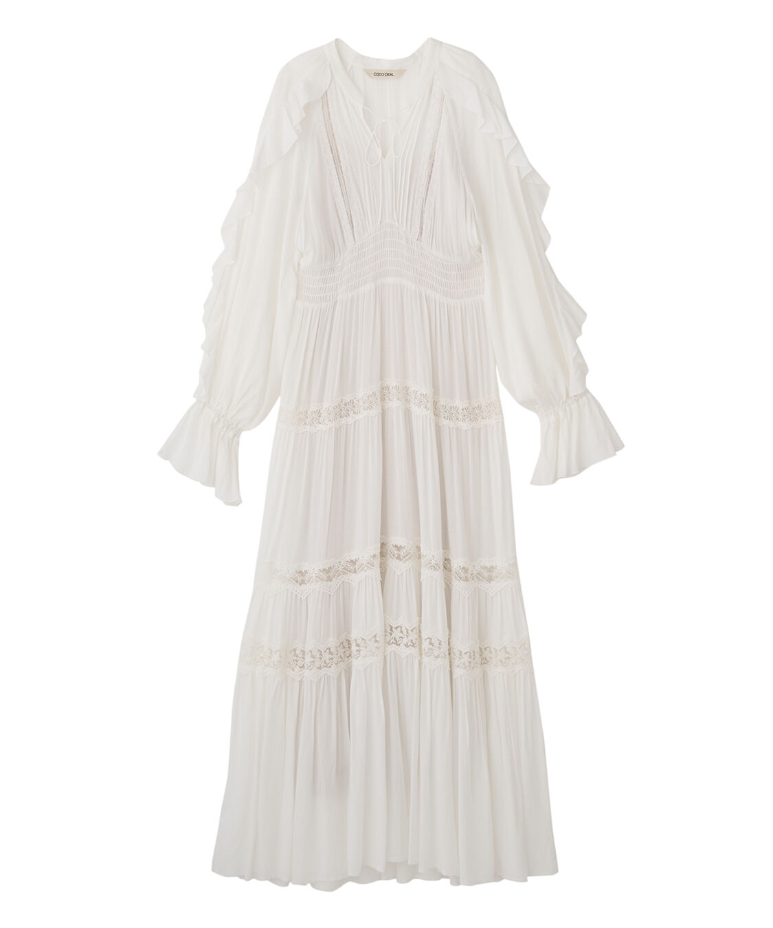 COCO DEAL「ラッフルレーストリムワンピース」|ワンピース|