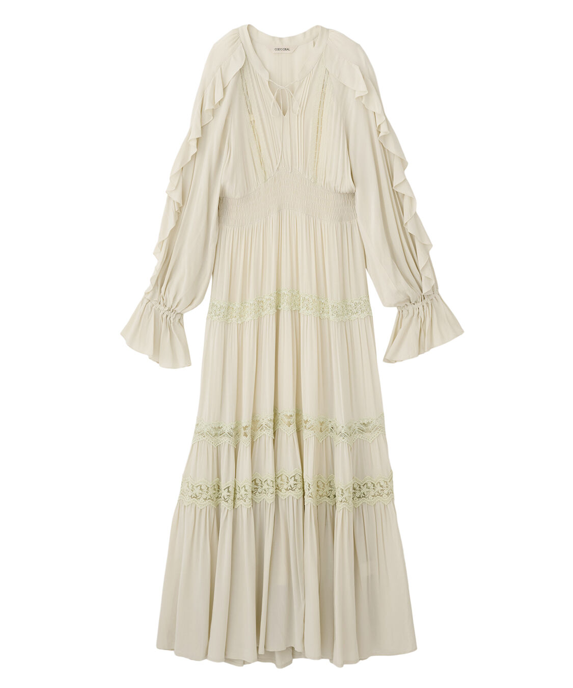 COCO DEAL「ラッフルレーストリムワンピース」|ワンピース|