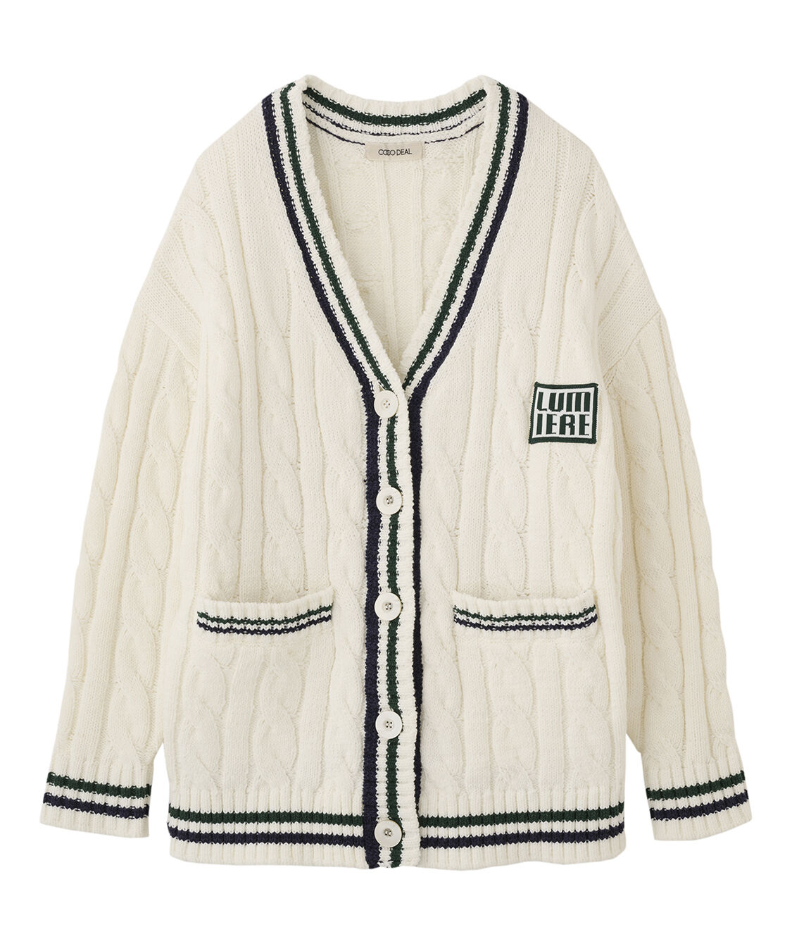 COCO DEAL「ケーブルラインニットカーディガン」|ニット・セーター|