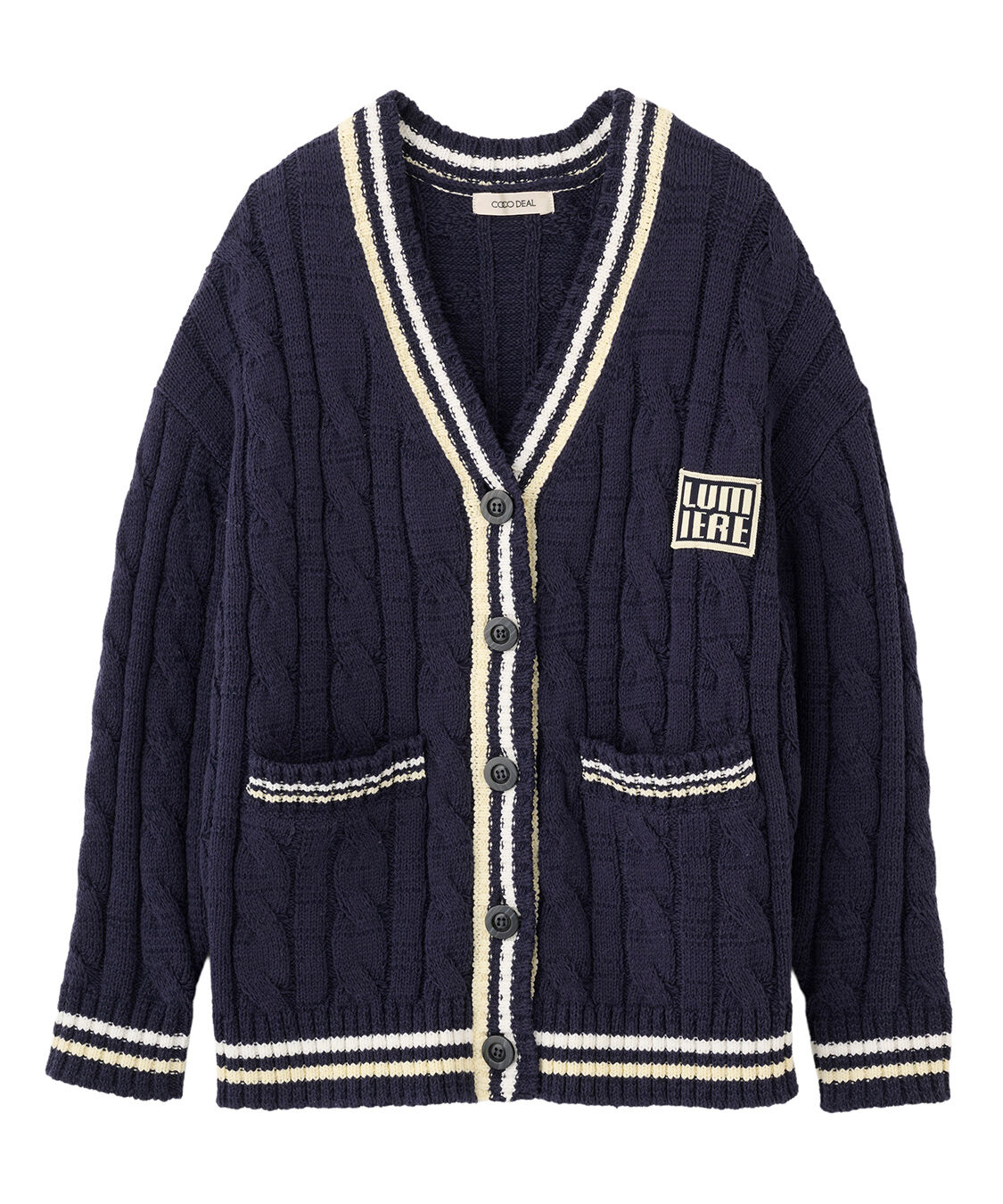 COCO DEAL「ケーブルラインニットカーディガン」|ニット・セーター|