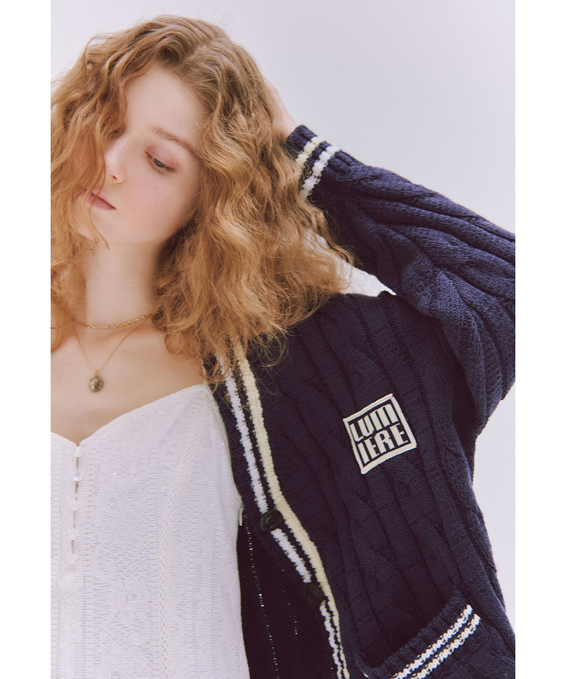 COCO DEAL「ケーブルラインニットカーディガン」|ニット・セーター|