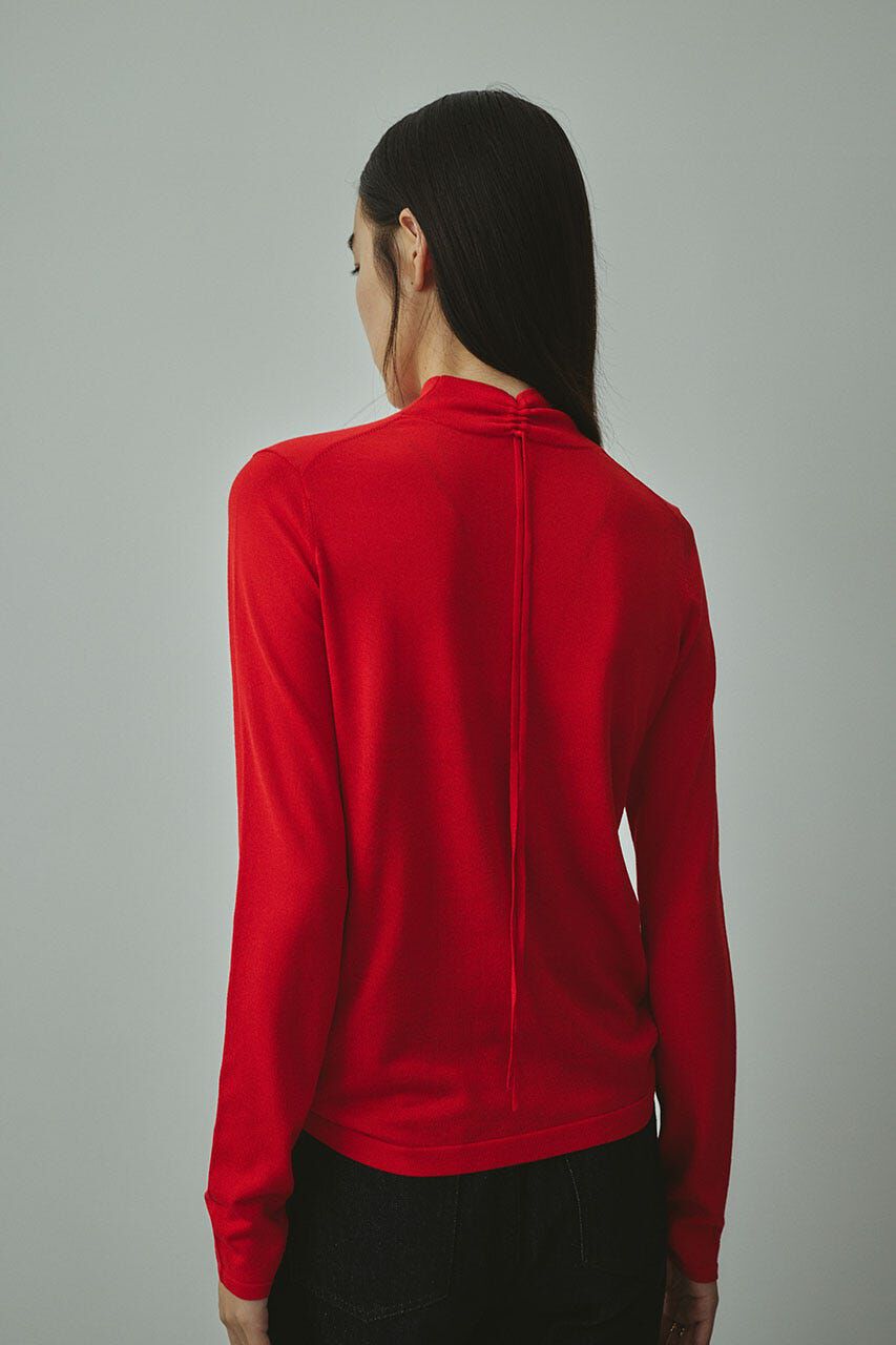 STYLEMIXER「バックストリングウォッシャブルニット」|ニット・セーター|RED