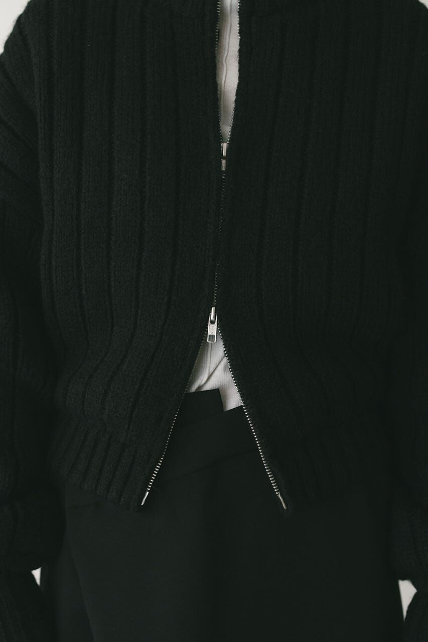 STYLEMIXER「パッファーニットジップカーデ」|カーディガン|