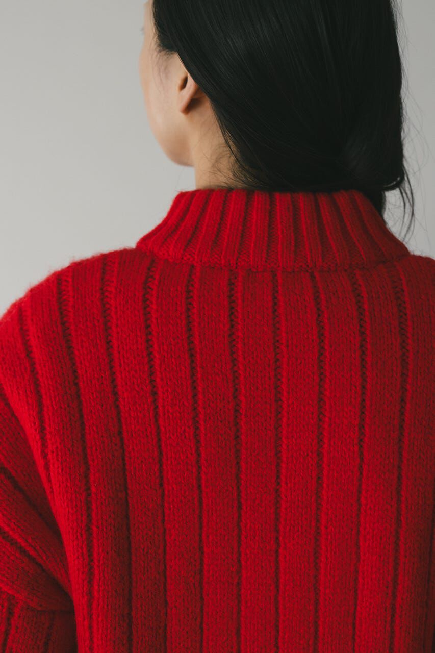 STYLEMIXER「パッファーニットジップカーデ」|カーディガン|