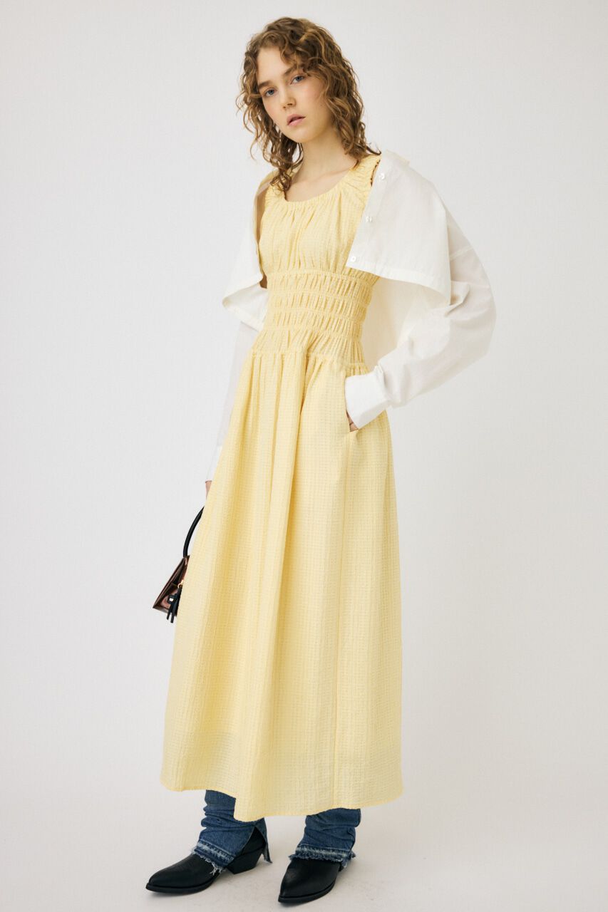 MOUSSY「SUCKER CHECK GATHER ドレス」|ワンピース|