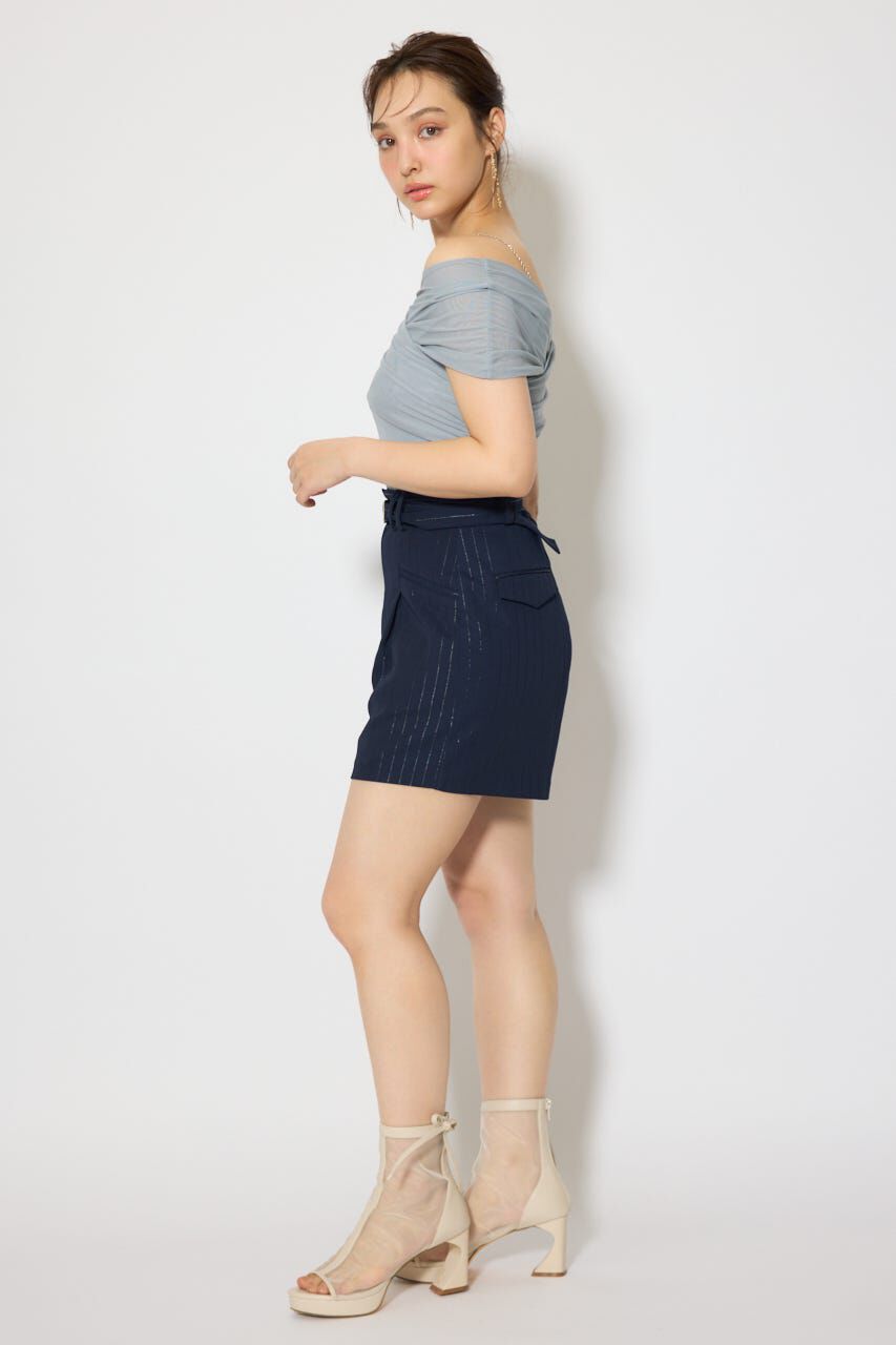 rienda「フロントクロスチュールカットトップス」|Tシャツ・カットソー|