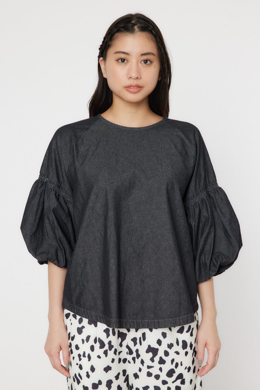 RODEO CROWNS「袖ボリュームバックリボントップス」|シャツ・ブラウス|