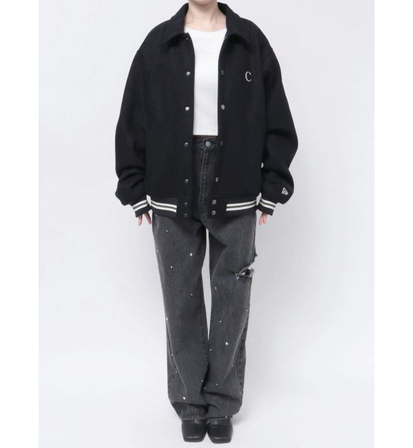 CALNAMUR「＜CALNAMUR&times;NEW ERA＞MELTON VARSITY CALNAMUR」|ブルゾン・スタジャン|