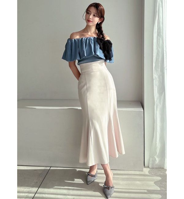 RESEXXY「ボリュームドッキングオフショルニットトップス」|ニット・セーター|