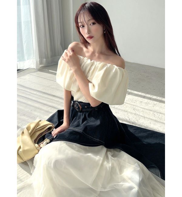 RESEXXY「ボリュームドッキングオフショルニットトップス」|ニット・セーター|