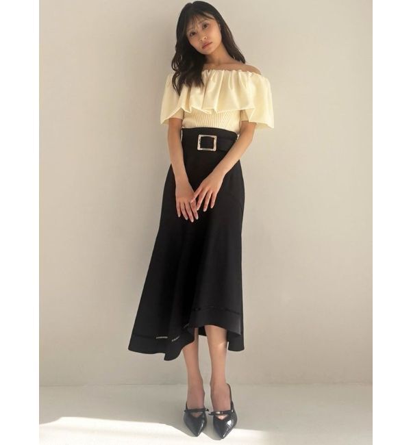 RESEXXY「ボリュームドッキングオフショルニットトップス」|ニット・セーター|