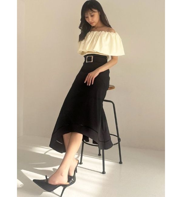 RESEXXY「ボリュームドッキングオフショルニットトップス」|ニット・セーター|