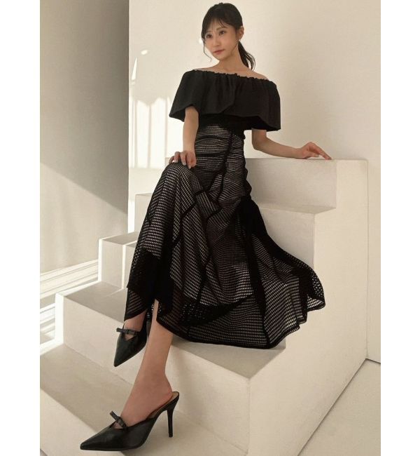 RESEXXY「ボリュームドッキングオフショルニットトップス」|ニット・セーター|