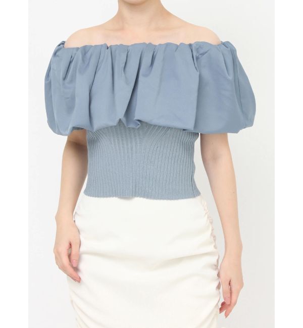 RESEXXY「ボリュームドッキングオフショルニットトップス」|ニット・セーター|