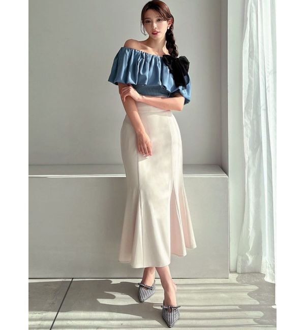 RESEXXY「ボリュームドッキングオフショルニットトップス」|ニット・セーター|