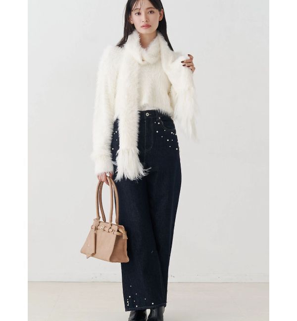 MERCURYDUO「ロングシャギーマフラーセットニット」|ニット・セーター|