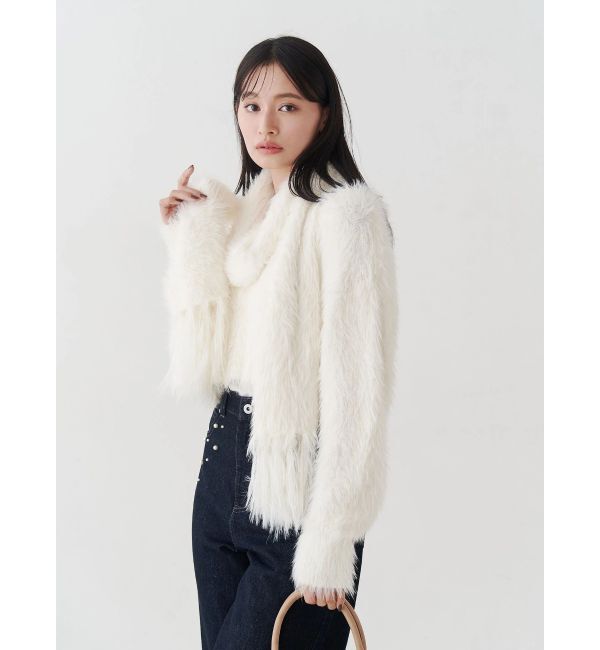 MERCURYDUO「ロングシャギーマフラーセットニット」|ニット・セーター|