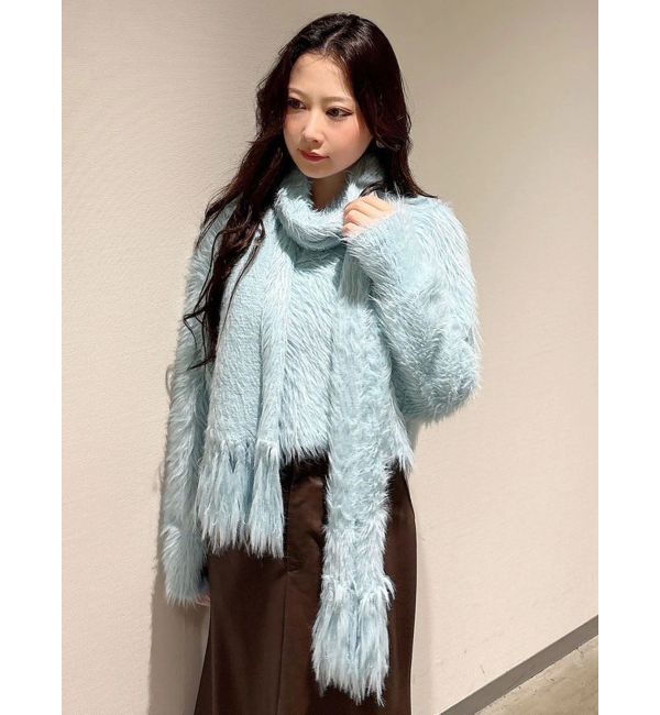 MERCURYDUO「ロングシャギーマフラーセットニット」|ニット・セーター|