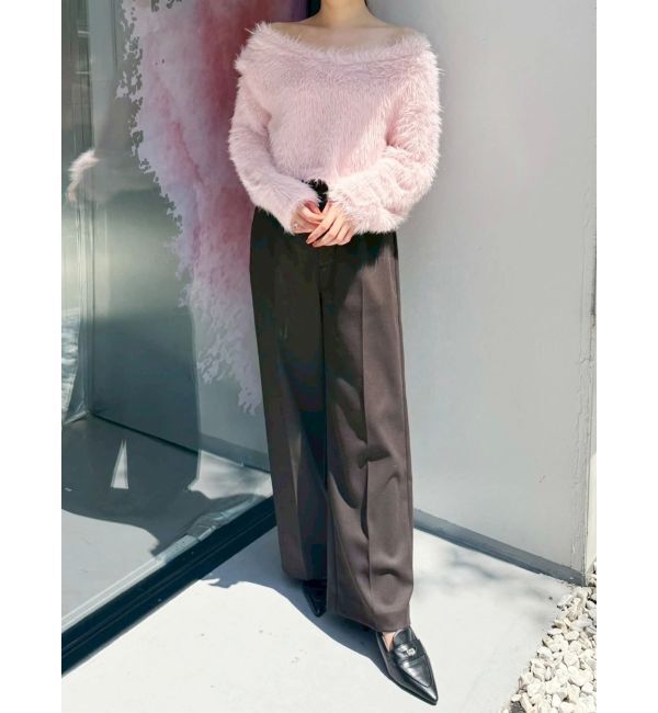 MERCURYDUO「ロングシャギーマフラーセットニット」|ニット・セーター|