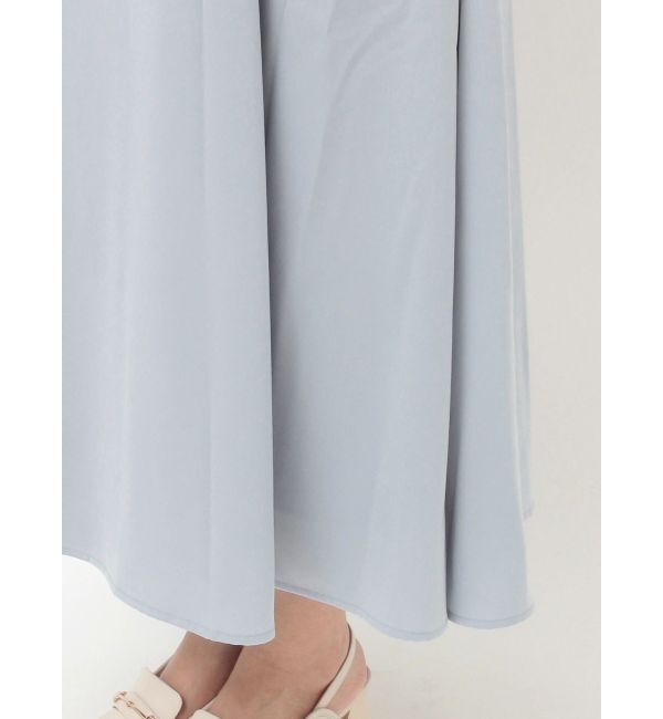 MERCURYDUO「チュールフリルドッキングサテンワンピース」|ドレス|