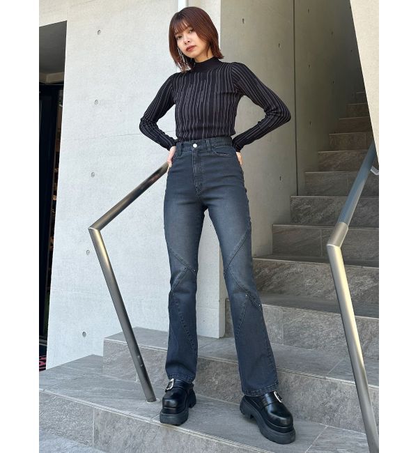 MURUA「スウィッチングスタッズデニム」|デニム|