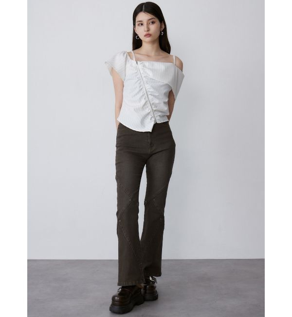 MURUA「スウィッチングスタッズデニム」|デニム|