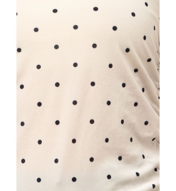 Ungrid「バックオープンドットシアーベロアロングスリーブTee」|Tシャツ・カットソー|