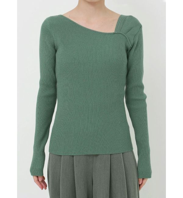 LAGUNAMOON「アシンメトリータックニットプルオーバー」|ニット・セーター|