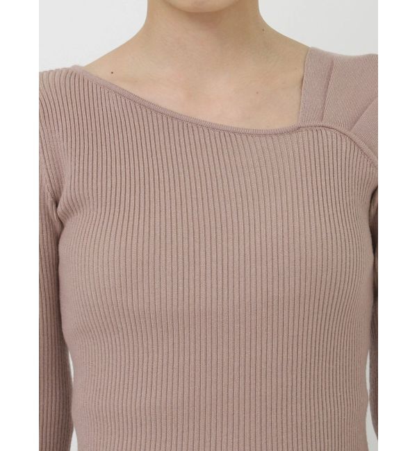 LAGUNAMOON「アシンメトリータックニットプルオーバー」|ニット・セーター|