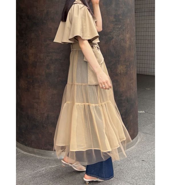 LAGUNAMOON「チュールドッキングマルチWAYトレンチコート」|トレンチコート|