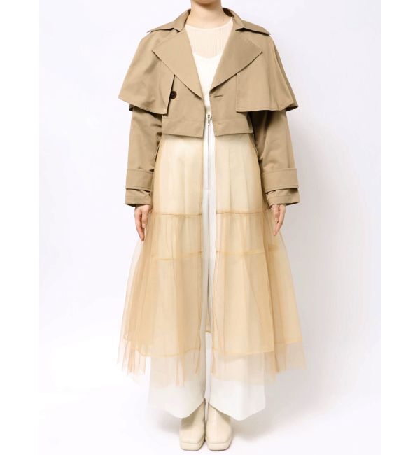 LAGUNAMOON「チュールドッキングマルチWAYトレンチコート」|トレンチコート|