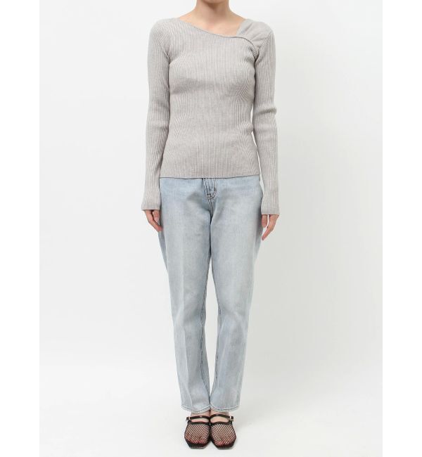 LAGUNAMOON「アシンメトリータックニットプルオーバー」|ニット・セーター|