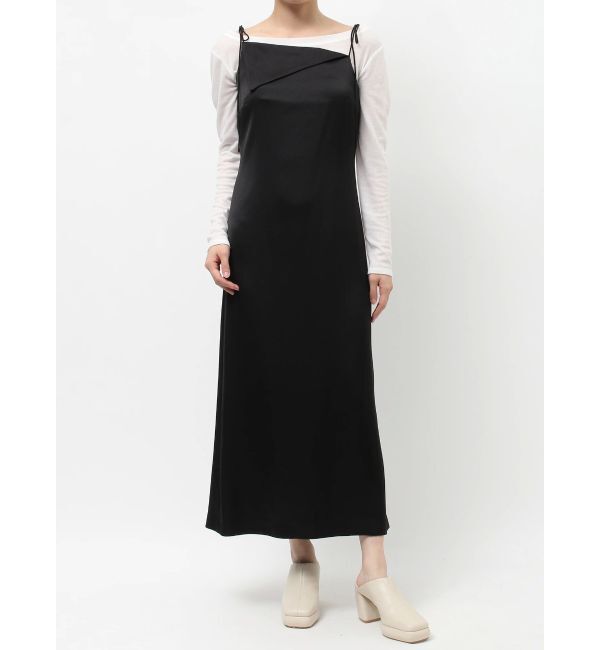 LAGUNAMOON「ハンマーサテンアシメネックキャミワンピース」|ワンピース|