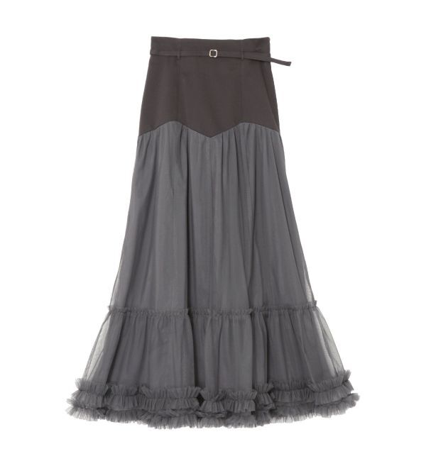 LAGUNAMOON「チュールドッキングフレアスカート」|スカート|