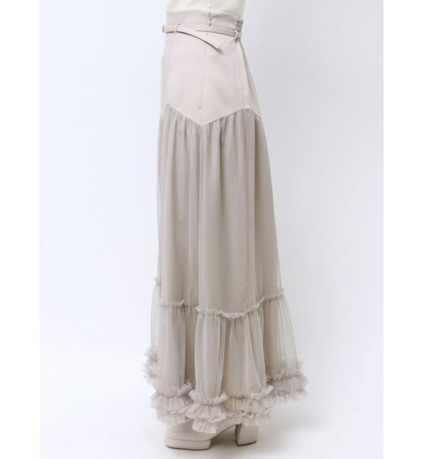LAGUNAMOON「チュールドッキングフレアスカート」|スカート|