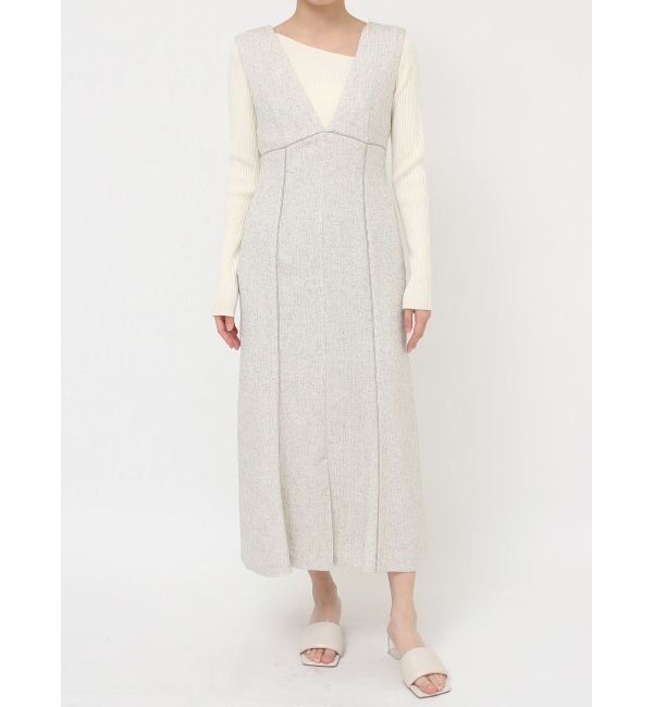 LAGUNAMOON「MIXカラーマーメイドジャンパースカート」|ジャンパースカート|