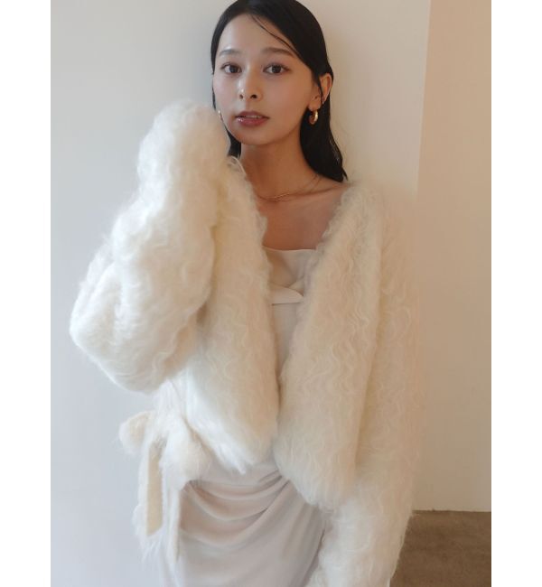 LAGUNAMOON「ファーライクニットカーデセットナローキャミワンピース」|ワンピース|