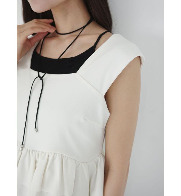 LAGUNAMOON「ボートネックニットタンク」|タンクトップ|