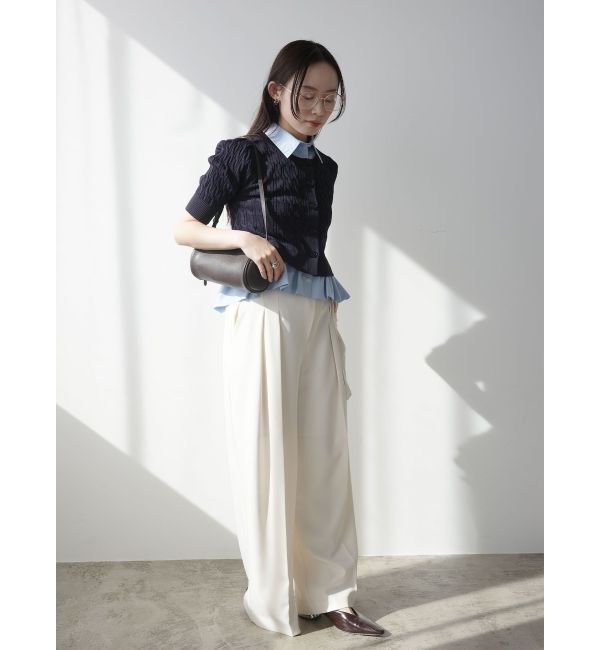 LAGUNAMOON「デタッチャブルペプラムニットカーディガン」|カーディガン|