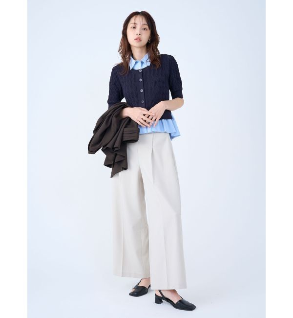 LAGUNAMOON「デタッチャブルペプラムニットカーディガン」|カーディガン|