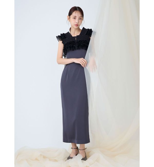 LAGUNAMOON「LADYミックステクスチャーボレロキャミワンピース」|ワンピース|