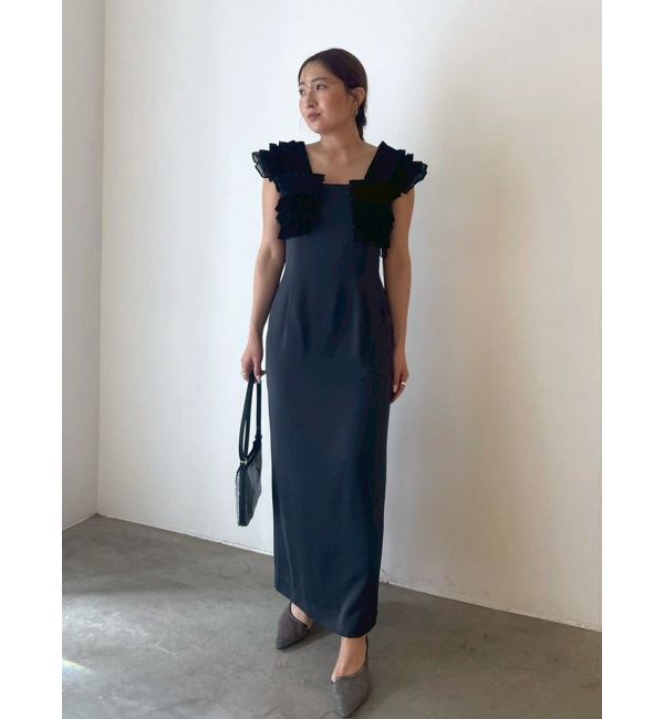 LAGUNAMOON「LADYミックステクスチャーボレロキャミワンピース」|ワンピース|